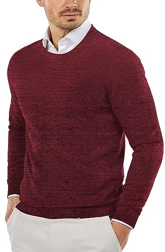 COOFANDY Herre Striktrøje Crew Neck Langærmet Slim Fit