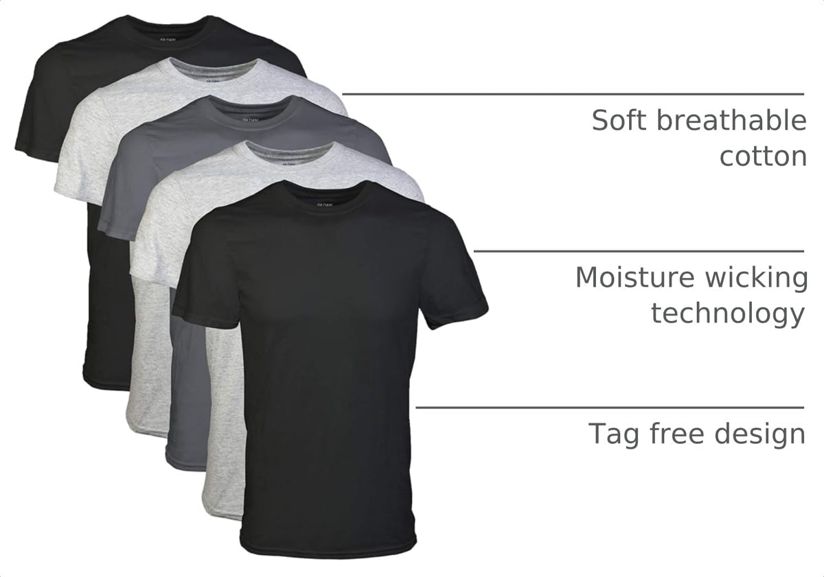 Gildan Herre T-Shirt Crew Neck Multipack G1100