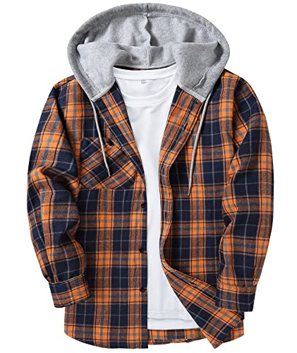ZITY Herre Skjorte Flannel Hoodie Casual Langærmet