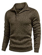 COOFANDY Herre Striktrøje Fleece Pullover Langærmet