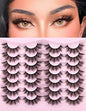 Kiromiro Wispy Faux Mink Kunstige Øjenvipper til Kvinder 14mm 14 Par