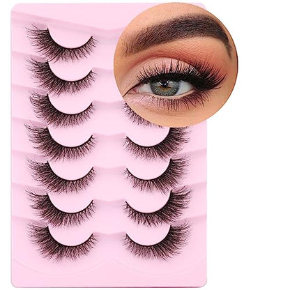 Kiromiro Wispy Faux Mink Kunstige Øjenvipper til Kvinder 20mm