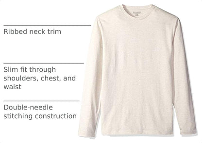 Amazon Essentials Herre T-Shirt Langærmet Slim-Fit Bomuld MAE45005SP18