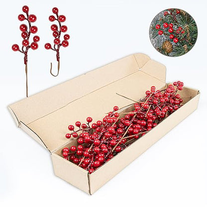 Kunstige Bærgrene Juledekoration 16.5 cm 32 Stk. JX-2343