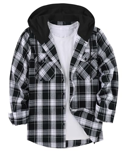 ZITY Herre Skjorte Flannel Hoodie Casual Langærmet