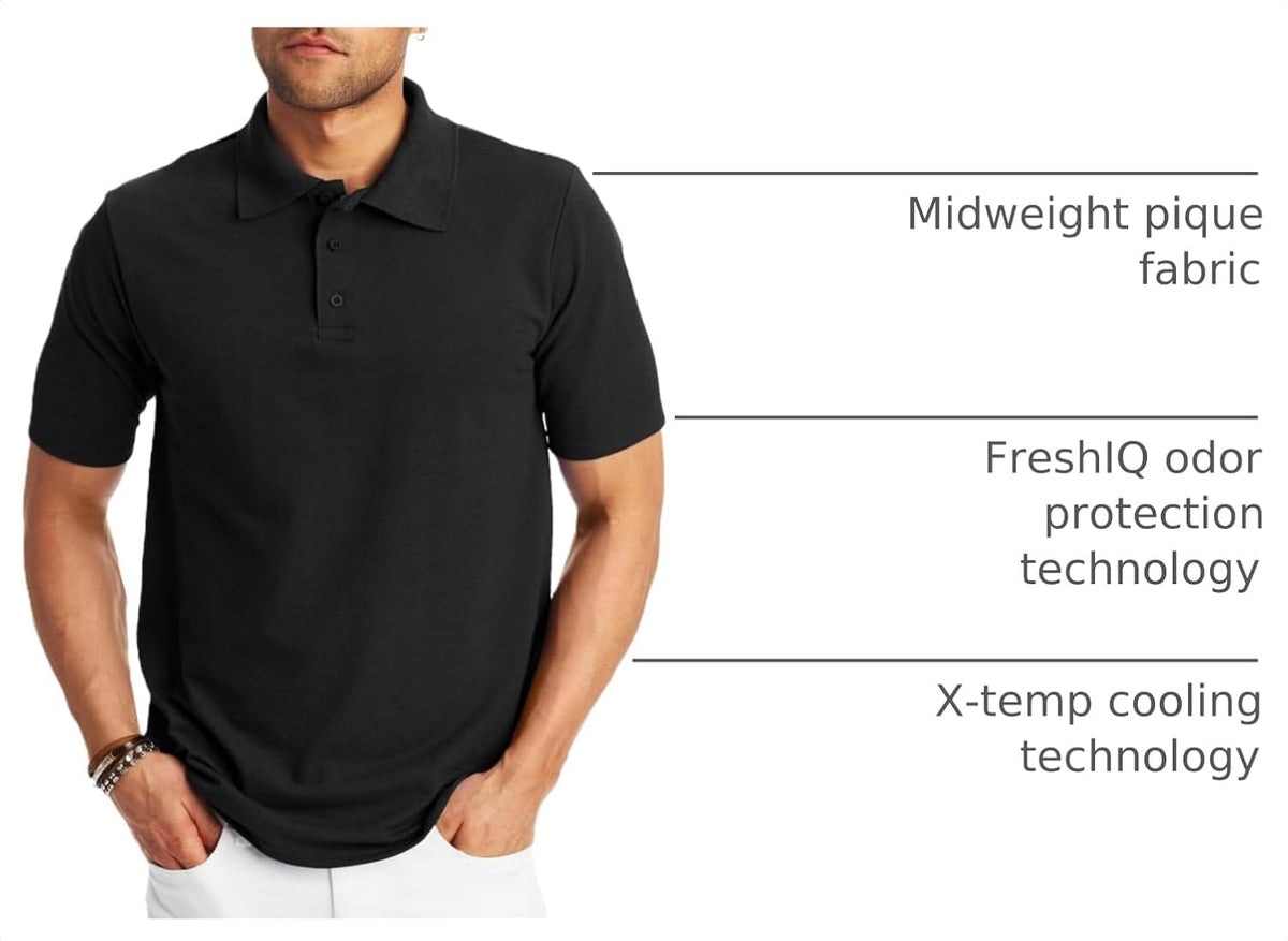 Hanes X-Temp Herre Polo T-shirt O055P