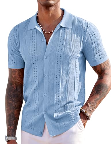 COOFANDY Herre Poloshirt Strikket Kortærmet Ztj009254