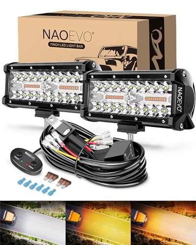 NAOEVO LED Light Bar 17.8 cm 2 Stk. 240W