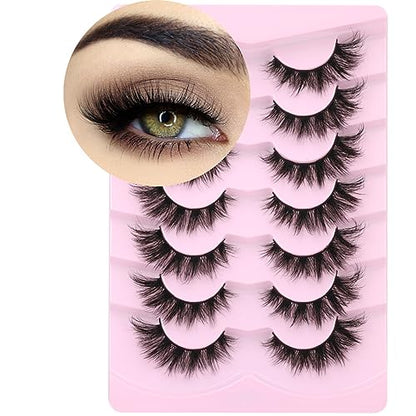 Kiromiro Wispy Faux Mink Kunstige Øjenvipper til Kvinder 20mm