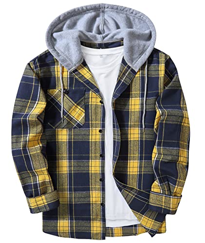 ZITY Herre Skjorte Flannel Hoodie Casual Langærmet