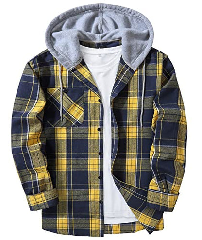 ZITY Herre Skjorte Flannel Hoodie Casual Langærmet