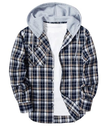 ZITY Herre Skjorte Flannel Hoodie Casual Langærmet