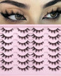 Kiromiro Wispy Faux Mink Kunstige Øjenvipper til Kvinder 14mm 14 Par