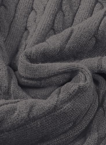 JMIERR Herre Striktrøje Kabelstrik Langærmet Pullover