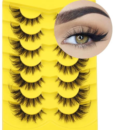Kiromiro Wispy Faux Mink Kunstige Øjenvipper til Kvinder 20mm