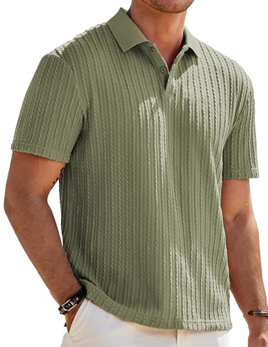 Herre Poloshirt Kortærmet Tekstureret Casual