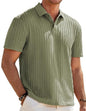Herre Poloshirt Kortærmet Tekstureret Casual