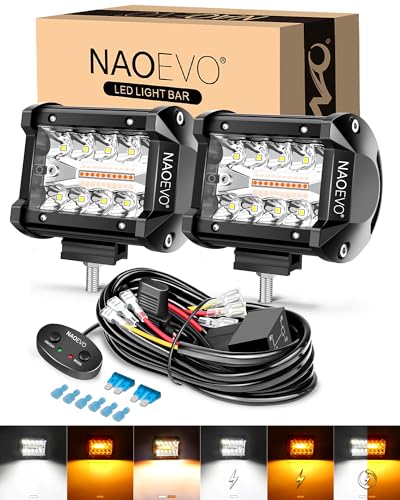 NAOEVO LED Pods Arbejdslygter 10.2 cm 2 Stk.