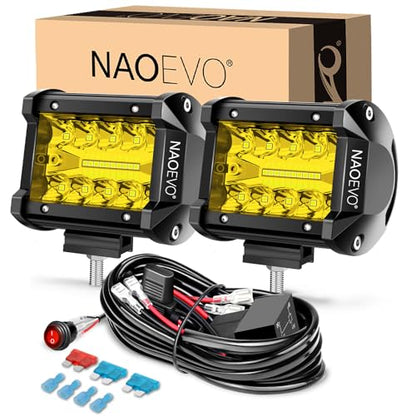 NAOEVO LED Pods Arbejdslygter 10.2 cm 2 Stk.