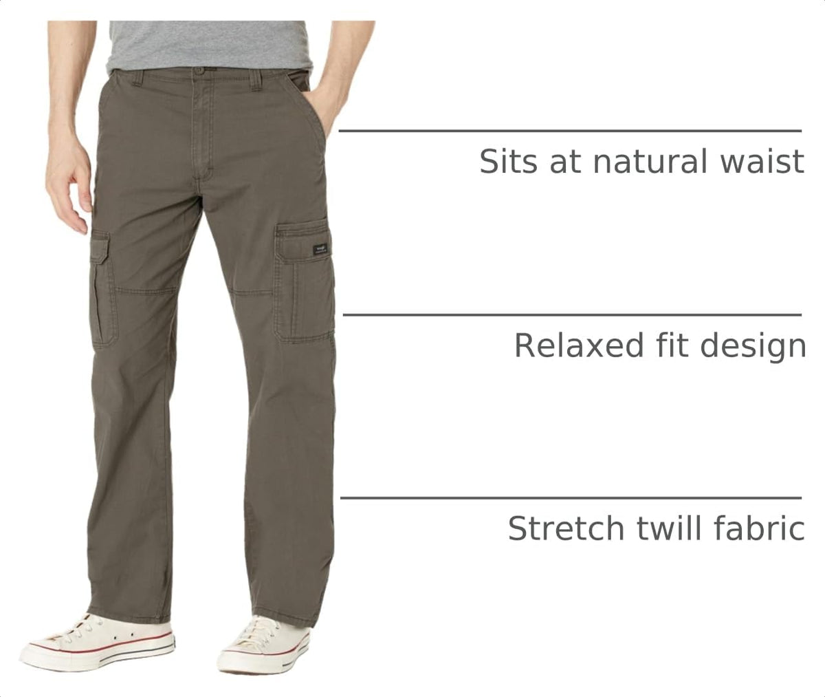 Wrangler Herre Cargobukser Relaxed Fit Stretch ZM7ABOD