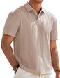 Herre Poloshirt Kortærmet Tekstureret Casual