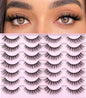 Kiromiro Wispy Faux Mink Kunstige Øjenvipper til Kvinder 14mm 14 Par