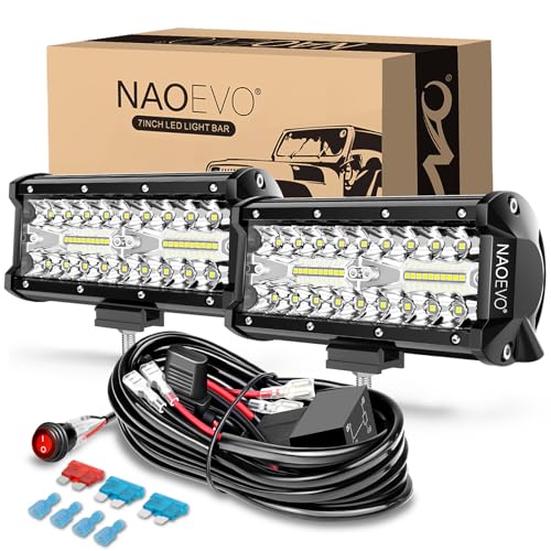 NAOEVO LED Light Bar 17.8 cm 2 Stk. 240W