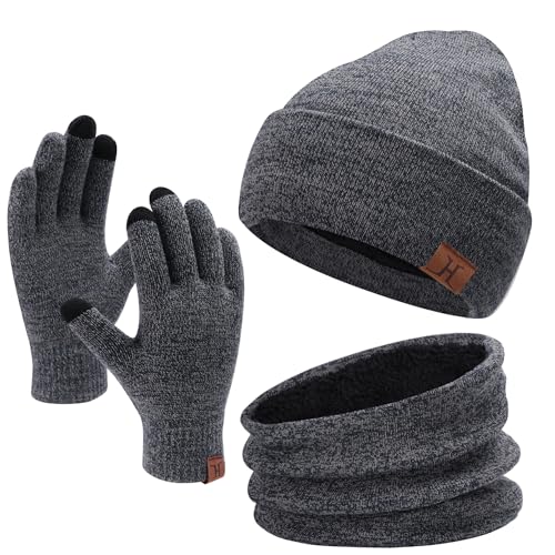 FZ FANTASTIC ZONE Unisex Vinterhue Tørklæde Handsker
