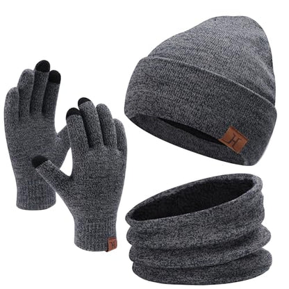 FZ FANTASTIC ZONE Unisex Vinterhue Tørklæde Handsker