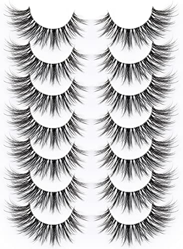Kiromiro Wispy Faux Mink Kunstige Øjenvipper til Kvinder 20mm
