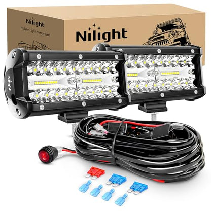 Nilight LED Arbejdslygter 16.5 cm 2 Stk. 120W ZH303