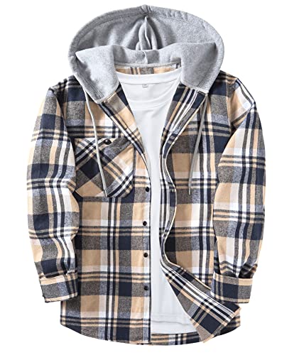 ZITY Herre Skjorte Flannel Hoodie Casual Langærmet