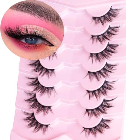 Kiromiro Wispy Faux Mink Kunstige Øjenvipper til Kvinder 20mm