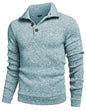 COOFANDY Herre Striktrøje Fleece Pullover Langærmet
