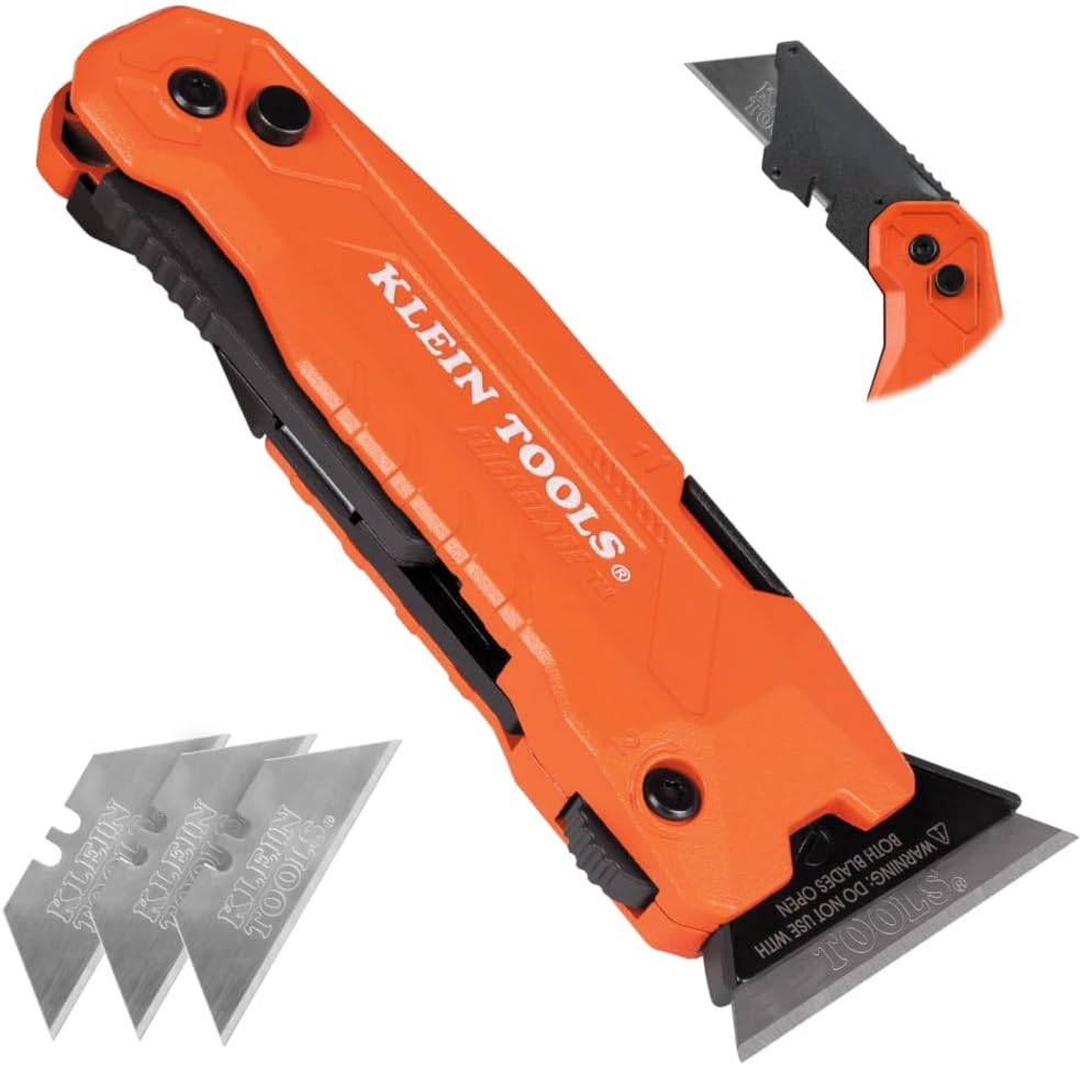 Klein Tools FLICKBLADE 2-i-1 Foldekniv og Skraber 44306