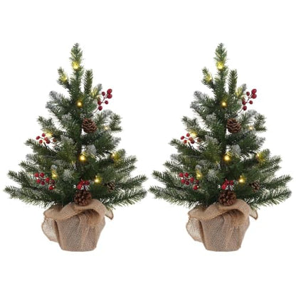 MEETYAMOR Kunstigt Mini Juletræ Med Lys 61 cm