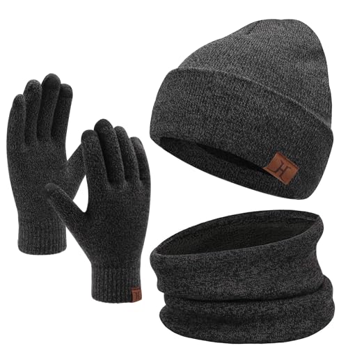 FZ FANTASTIC ZONE Unisex Vinterhue Tørklæde Handsker
