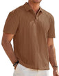 Herre Poloshirt Kortærmet Tekstureret Casual