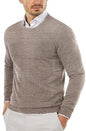 COOFANDY Herre Striktrøje Crew Neck Langærmet Slim Fit