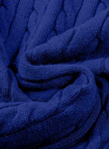 JMIERR Herre Striktrøje Kabelstrik Langærmet Pullover