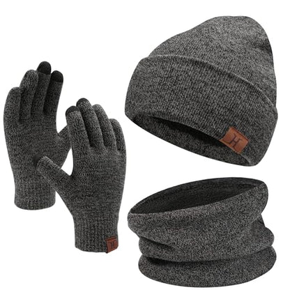 FZ FANTASTIC ZONE Unisex Vinterhue Tørklæde Handsker