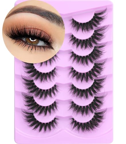 Kiromiro Wispy Faux Mink Kunstige Øjenvipper til Kvinder 20mm