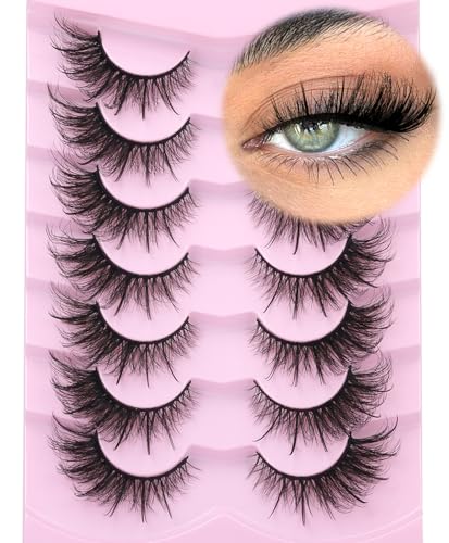 Kiromiro Wispy Faux Mink Kunstige Øjenvipper til Kvinder 20mm