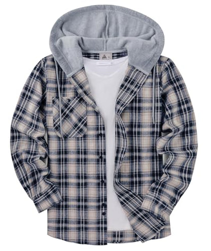 ZITY Herre Skjorte Flannel Hoodie Casual Langærmet