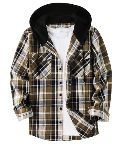 ZITY Herre Skjorte Flannel Hoodie Casual Langærmet
