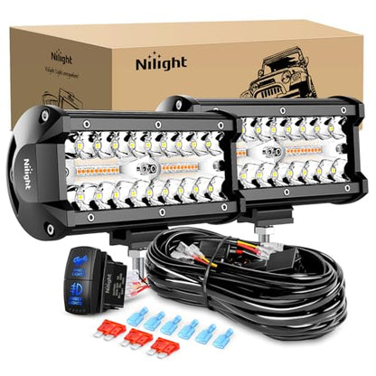 Nilight LED Arbejdslygter 16.5 cm 2 Stk. 120W ZH303