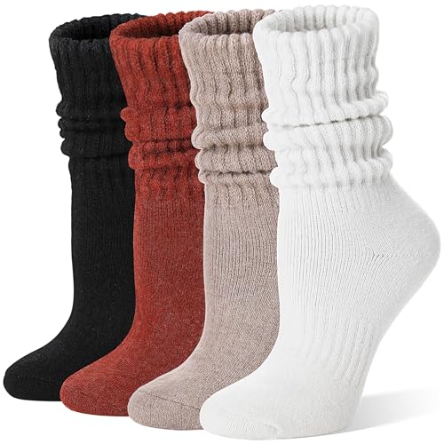 EBMORE Merinould Slouch Strømper til Kvinder 4 Par