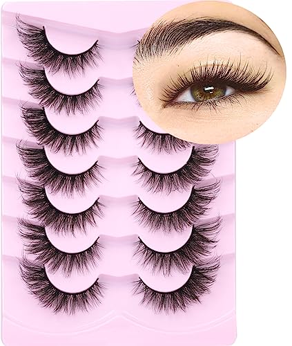 Kiromiro Wispy Faux Mink Kunstige Øjenvipper til Kvinder 20mm