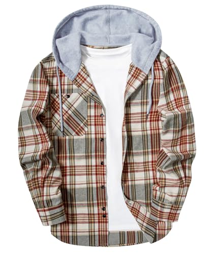 ZITY Herre Skjorte Flannel Hoodie Casual Langærmet