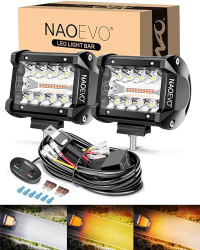 NAOEVO LED Pods Arbejdslygter 10.2 cm 2 Stk.